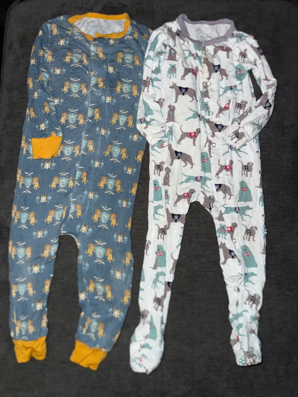 Magnetic Me Blue Lion & KicKee Pants Print One-Pieces